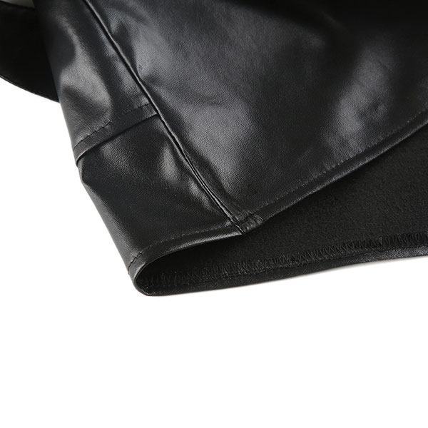 WIDE BELT ECO LEATHER SKIRT