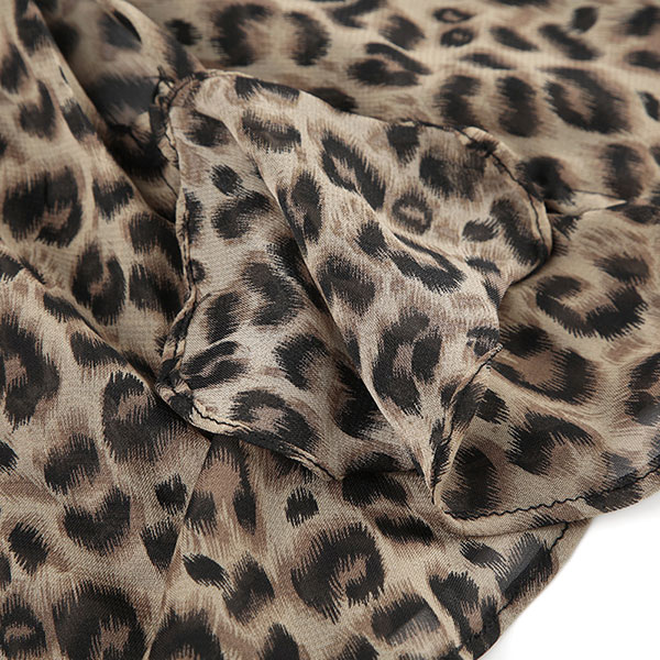 LEOPARD FRILL HALTER NECK
