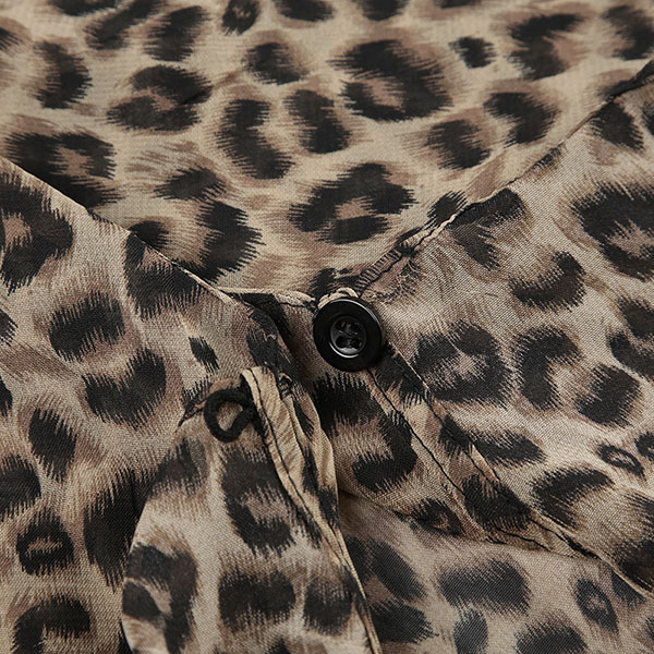 LEOPARD FRILL HALTER NECK