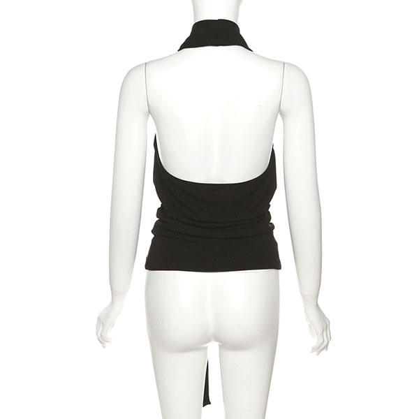 BIG EYELET HALTER NECK