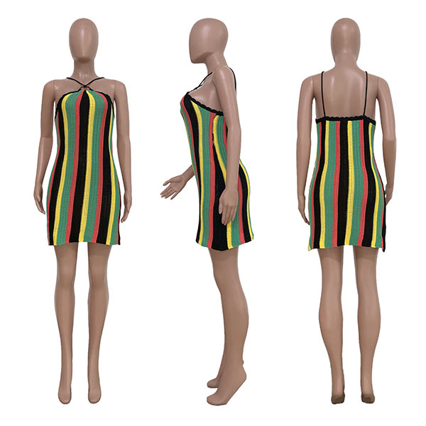 STRIPE KNIT ONEPIECE
