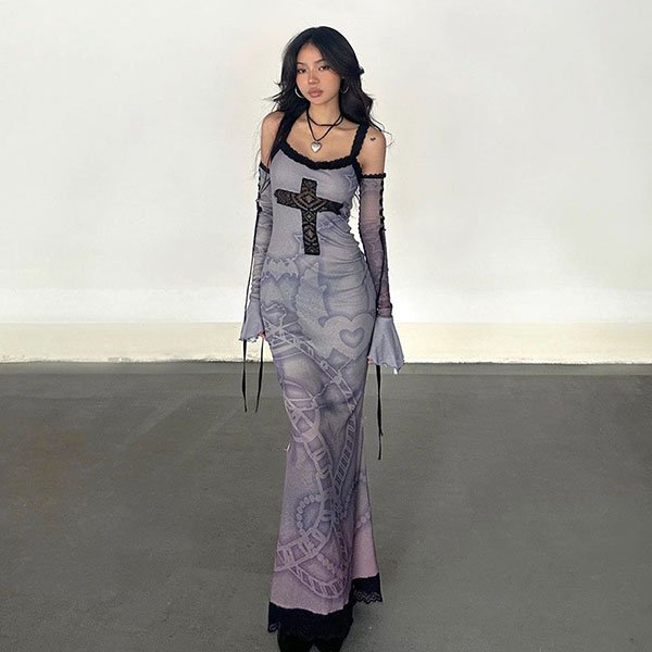 CROSS GOTHIC ONEPIECE