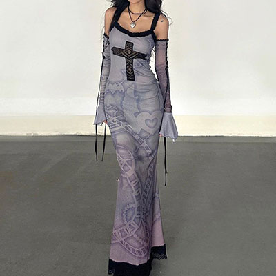 CROSS GOTHIC ONEPIECE