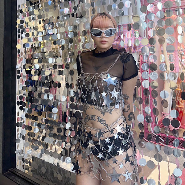 METAL STAR SKIRT