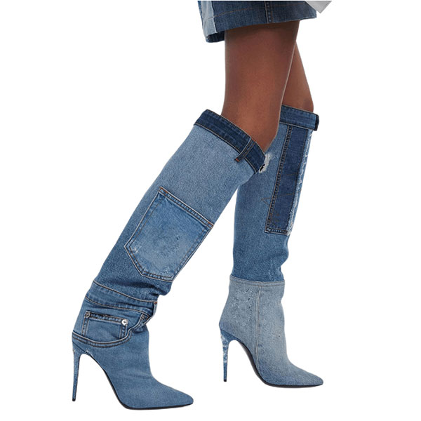 REMAKE DENIM BOOTS