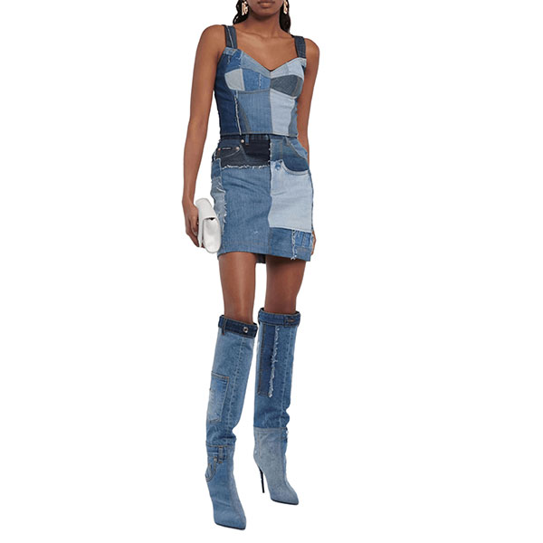 REMAKE DENIM BOOTS