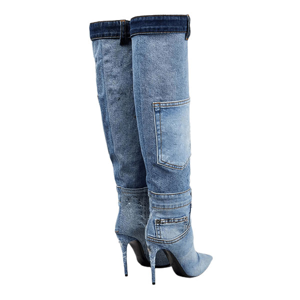 REMAKE DENIM BOOTS