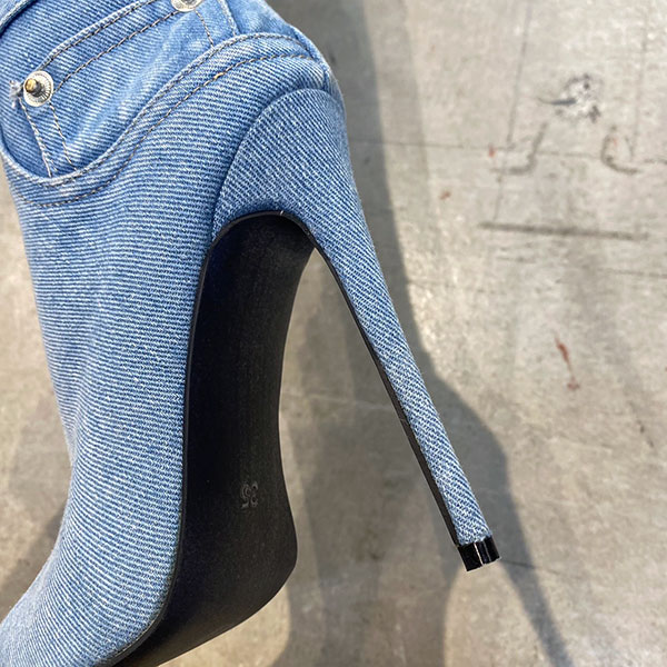 REMAKE DENIM BOOTS