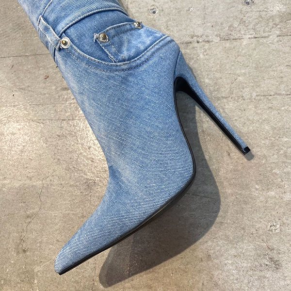 REMAKE DENIM BOOTS