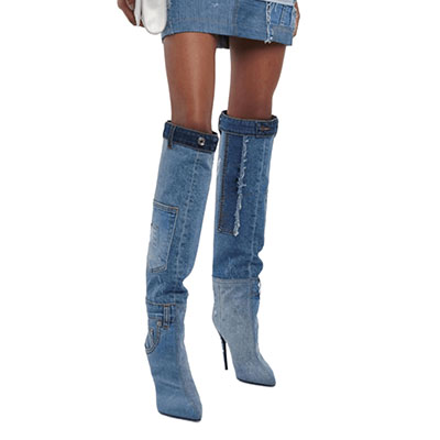 REMAKE DENIM BOOTS