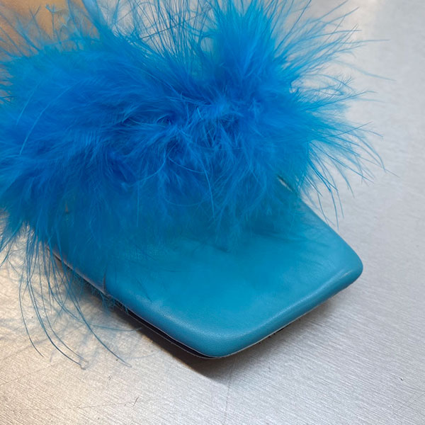 FUR MULE SANDAL