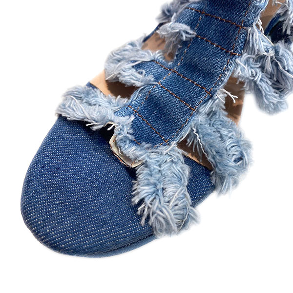 HOLLOW DENIM SANDAL