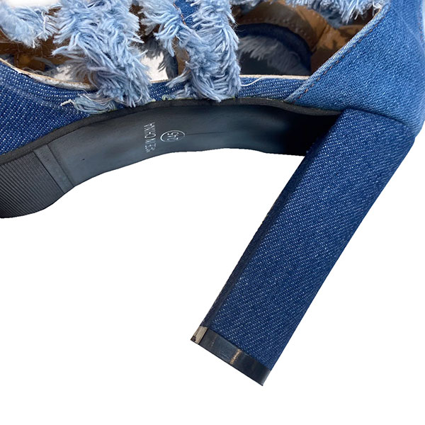 HOLLOW DENIM SANDAL