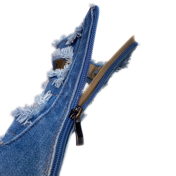 HOLLOW DENIM SANDAL