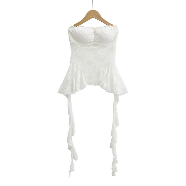 LACE FRILL TUBE TOP