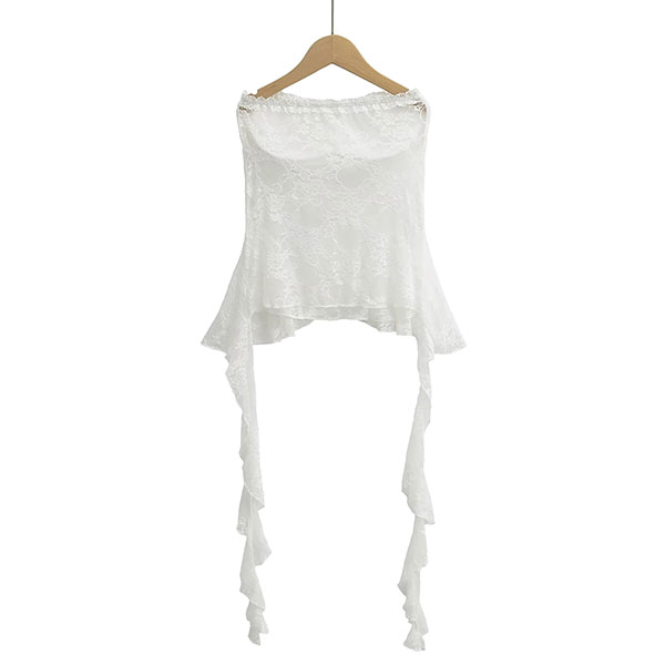 LACE FRILL TUBE TOP