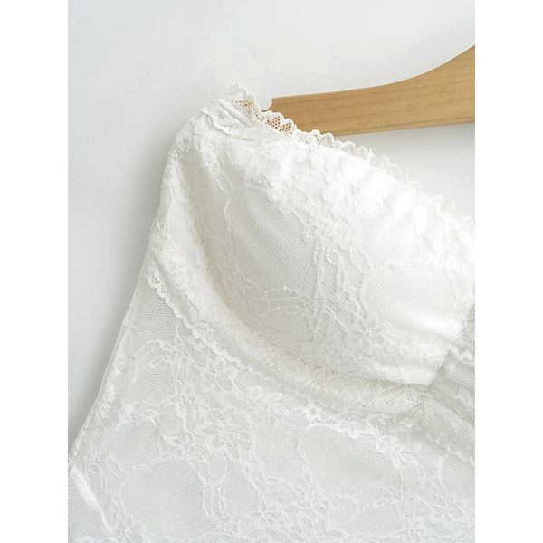 LACE FRILL TUBE TOP