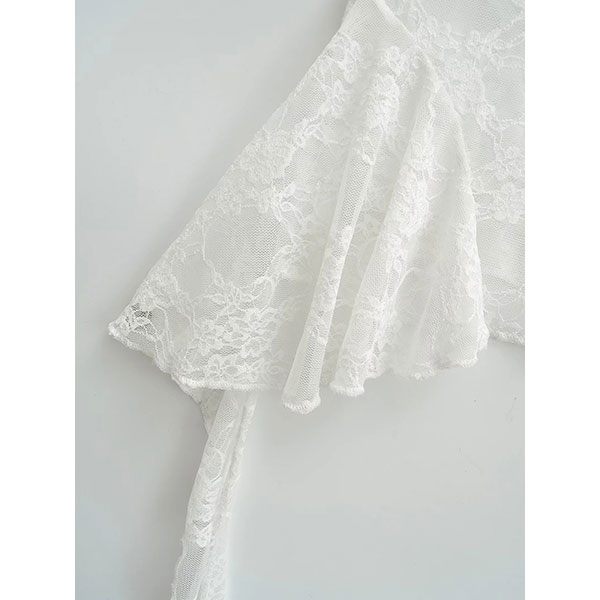 LACE FRILL TUBE TOP