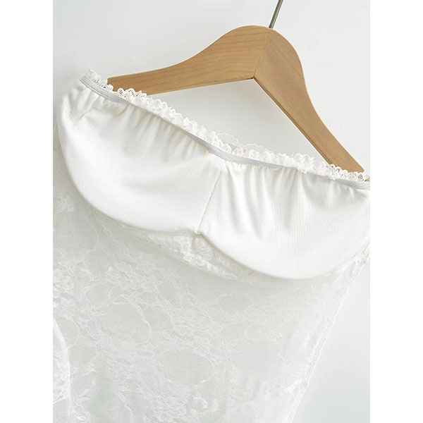 LACE FRILL TUBE TOP