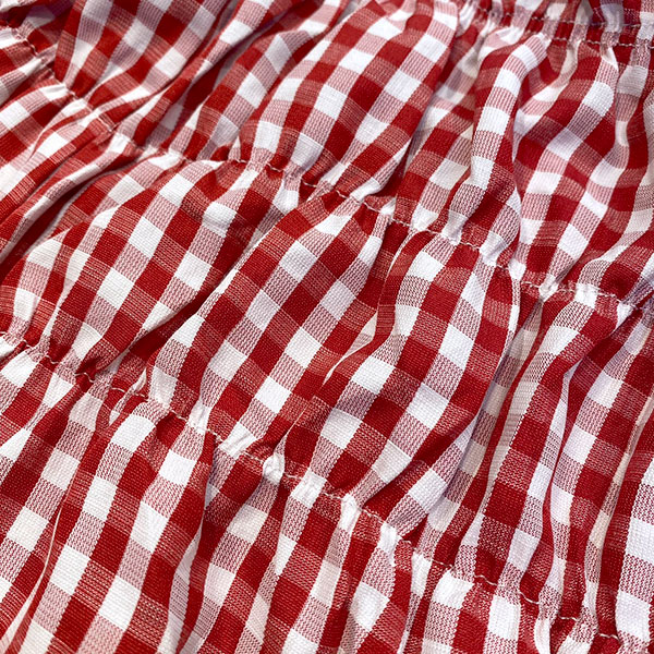 CHECK FRILL SHORTS