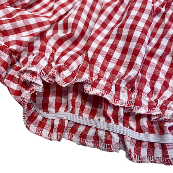 CHECK FRILL SHORTS