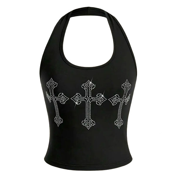 CROSS STONE HALTERNECK