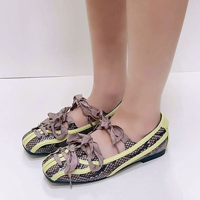 LACE UP LINE SHOES