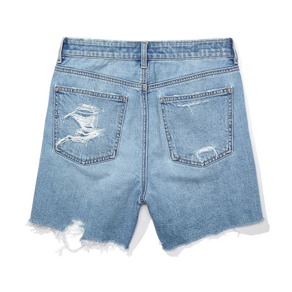 DAMAGE DENIM SHORTS