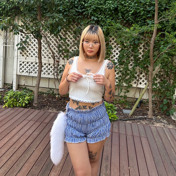 CHECK FRILL SHORTS