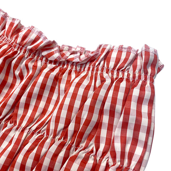 CHECK FRILL SHORTS