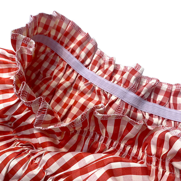 CHECK FRILL SHORTS