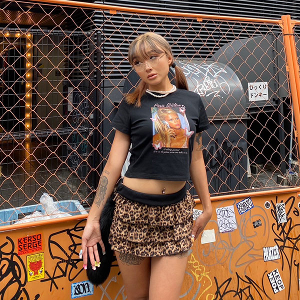 LEOPARD FRILL SKIRT