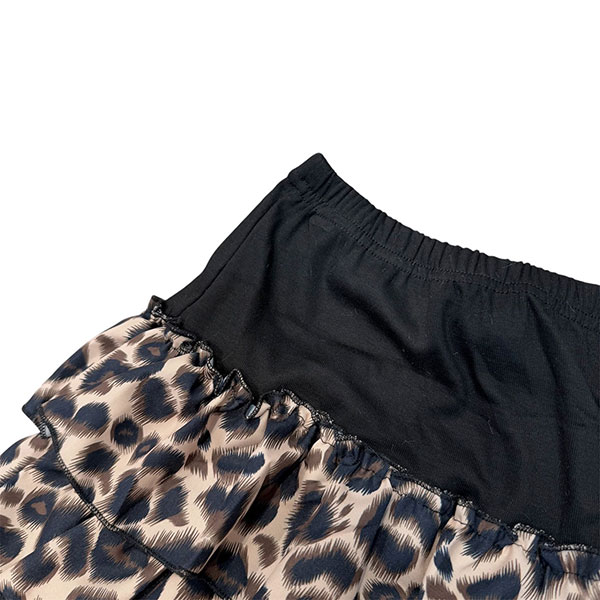 LEOPARD FRILL SKIRT