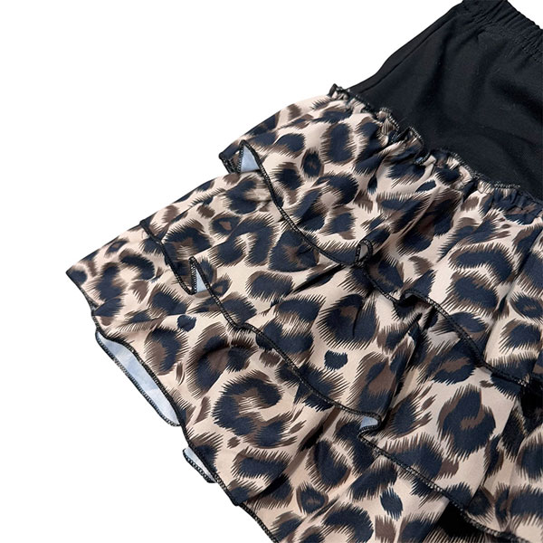 LEOPARD FRILL SKIRT