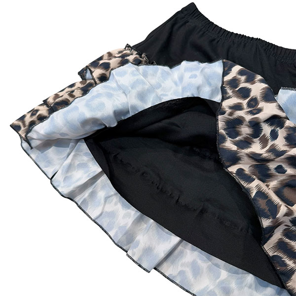 LEOPARD FRILL SKIRT
