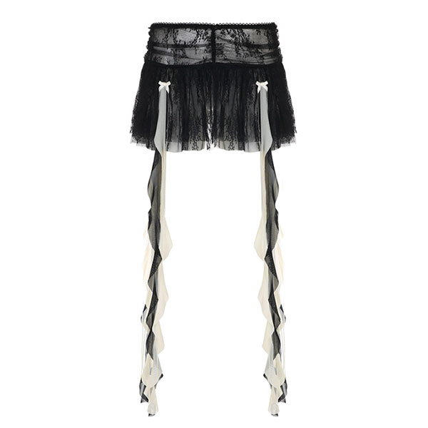 SHEER FRILL SKIRT