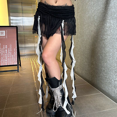 SHEER FRILL SKIRT