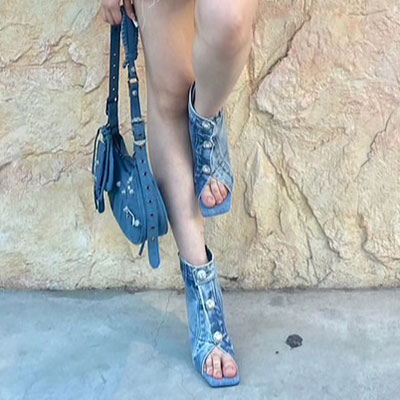 CONCHO DENIM SANDAL