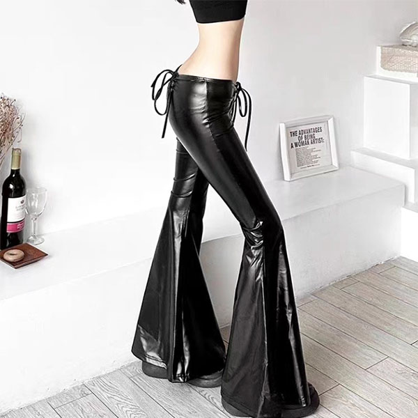 ECO LEATHER FLARE PANTS
