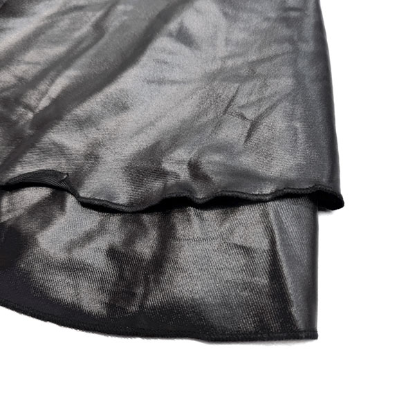 ECO LEATHER FRILL MINI SKIRT