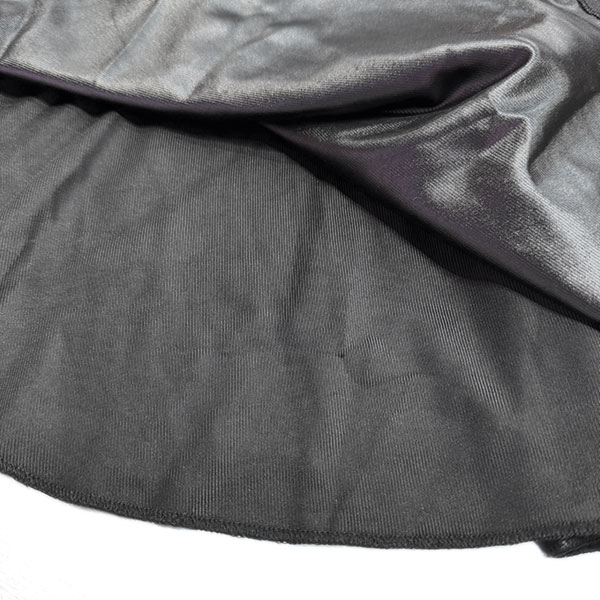 ECO LEATHER FRILL MINI SKIRT