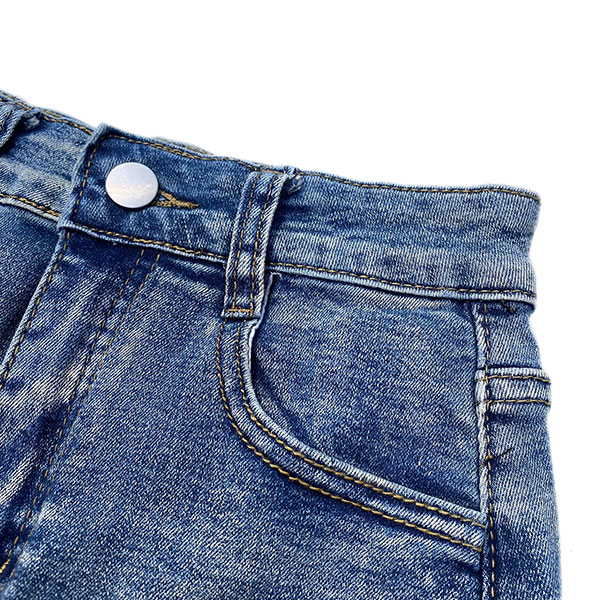 TRIM FUR DENIM SKIRT