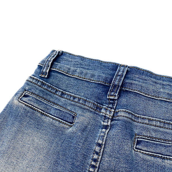 TRIM FUR DENIM SKIRT