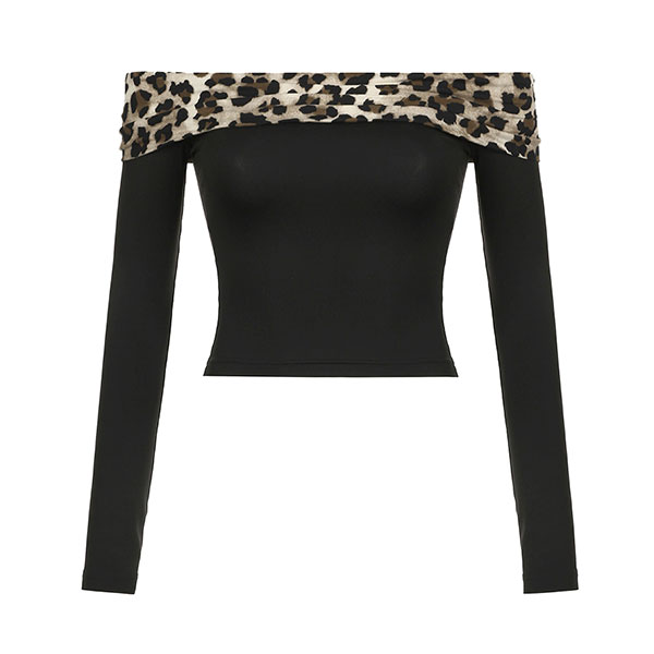 TRIM LEOPARD OFF SHOULDER