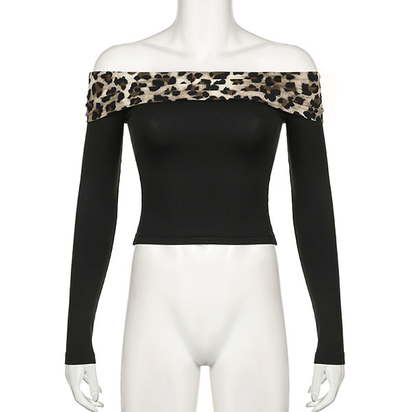 TRIM LEOPARD OFF SHOULDER