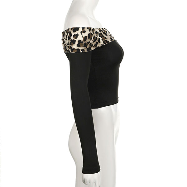 TRIM LEOPARD OFF SHOULDER