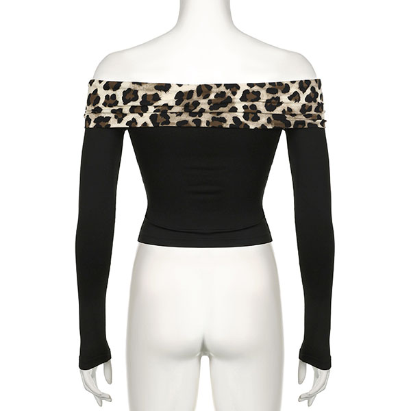 TRIM LEOPARD OFF SHOULDER
