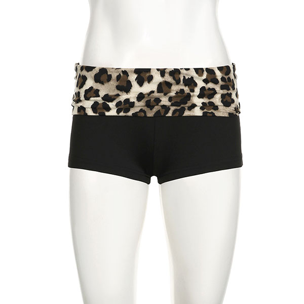 TRIM LEOPARD SHORTS