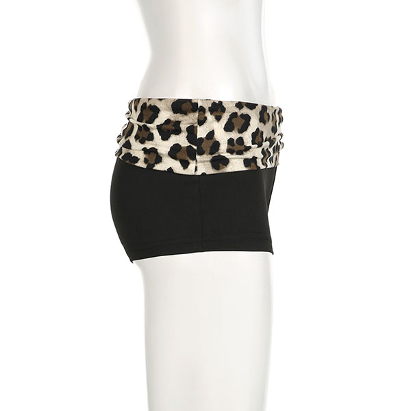 TRIM LEOPARD SHORTS