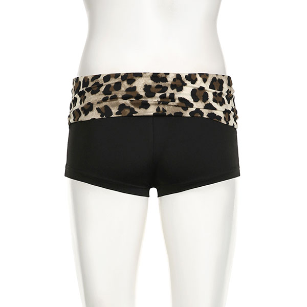TRIM LEOPARD SHORTS